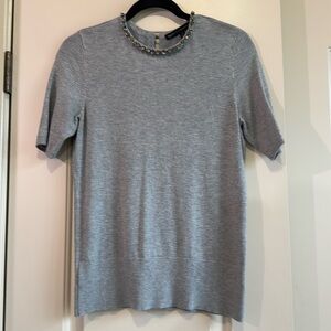 WHBM Gray Short Sleeve Sweater Women’s Size Small
